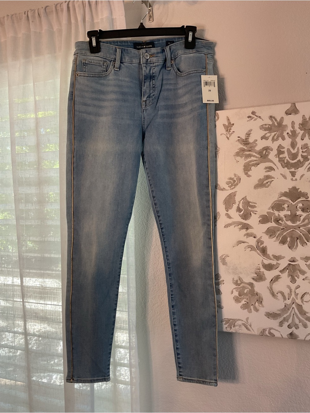 Lucky Brand Light Blue Skinny Jeans with Side Stripe